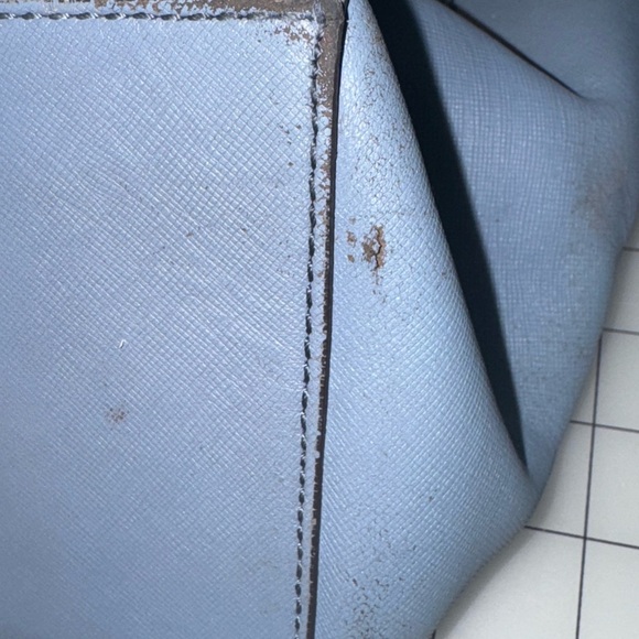 Coach Madison East West Blue Saffiano Leather Tote - Picture 10 of 15